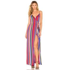 SUPERDOWN Erin Maxi Dress Multicolor Stripe Medium M